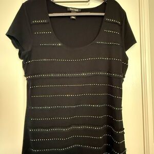 White House Black Market Black Studded Top